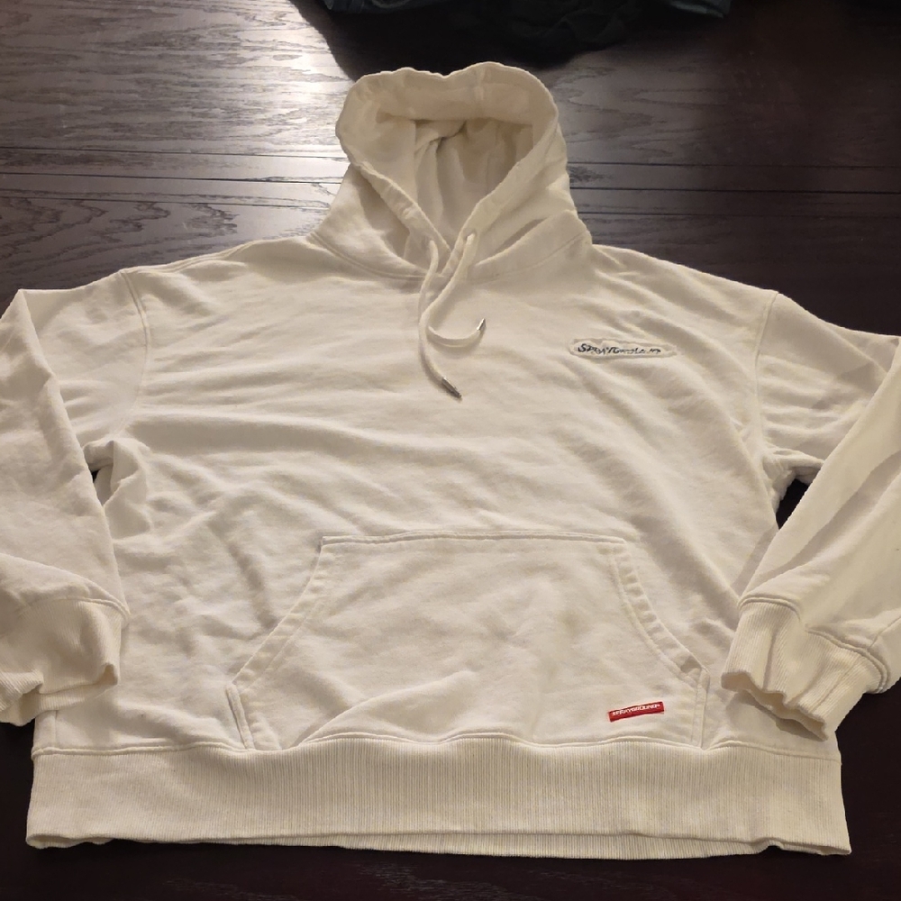 Sprayground White Hoodie with Subtle Logo